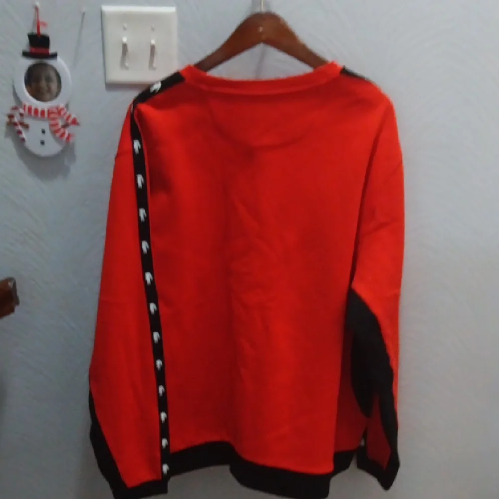 Lacoste Red Sweatshirt with Black Details